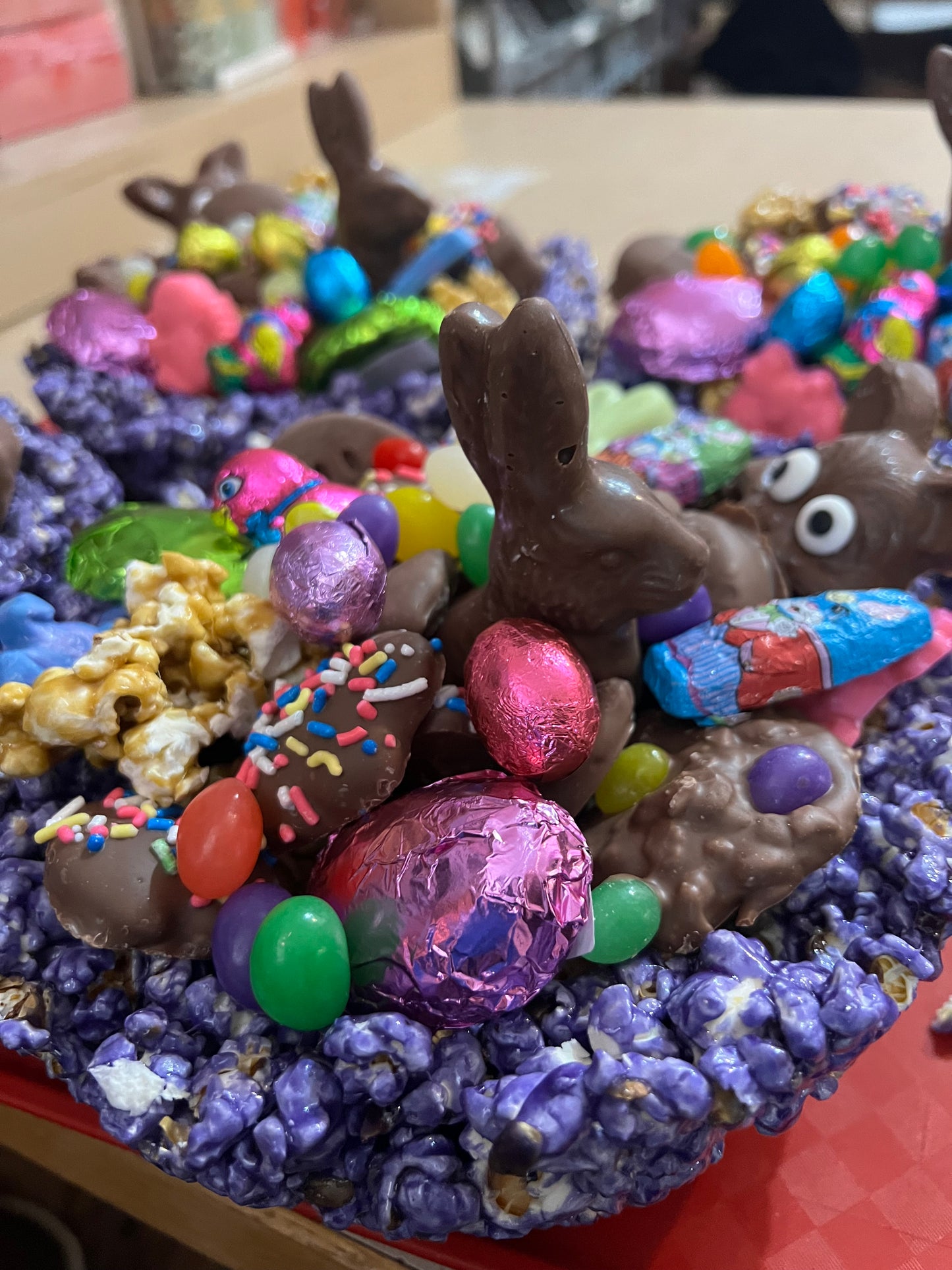 Edible Popcorn Easter Baskets