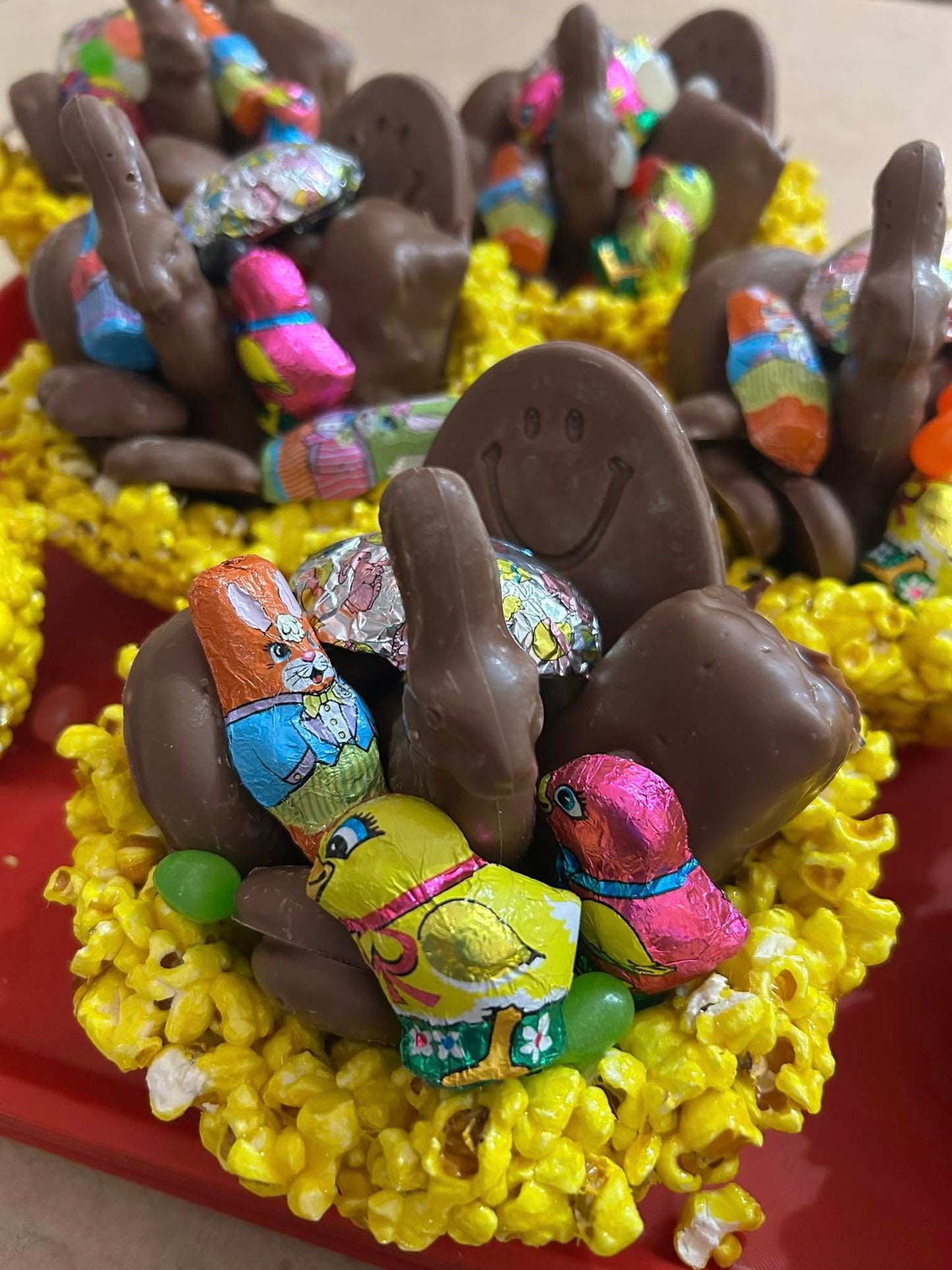 Edible Popcorn Easter Baskets