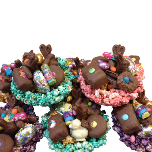 Edible Popcorn Easter Baskets